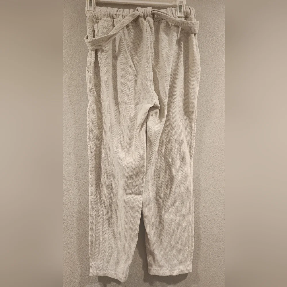 Madewell Cream Textured Pants - Picture 3 of 4